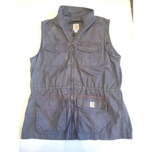 Carhartt El Paso Utility Vest Women's L Full Zip Rugged Pockets Fishing